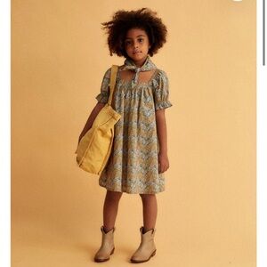 Charming Yellow Floral Kids Dress Liberty fabric. By The New Society